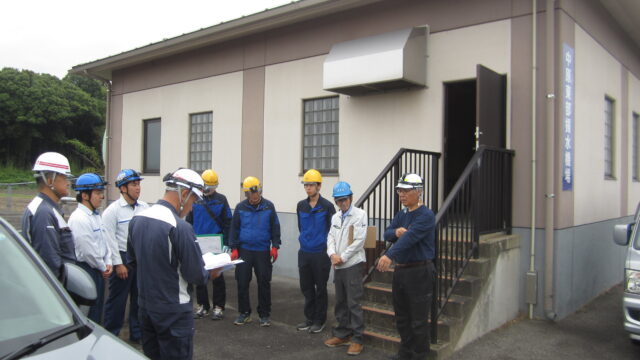 揚水機場の通電開始及び設備点検
